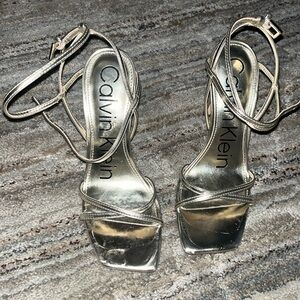 Calvin Klein gold heels